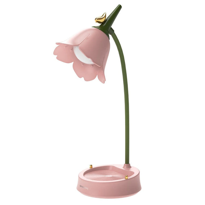 Flower-Shaped Desk Lamp - LumaPetal-Pink-The Livary