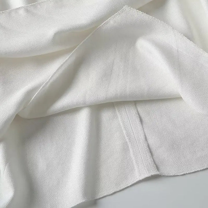 White airy & stylish sleeveless linen blouse for women – Amira-S-The Livary