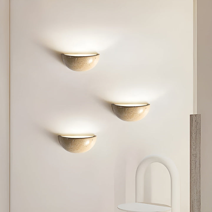 Half-Round LED Wabi-Sabi Wall Lamp - ZenGlow-The Livary