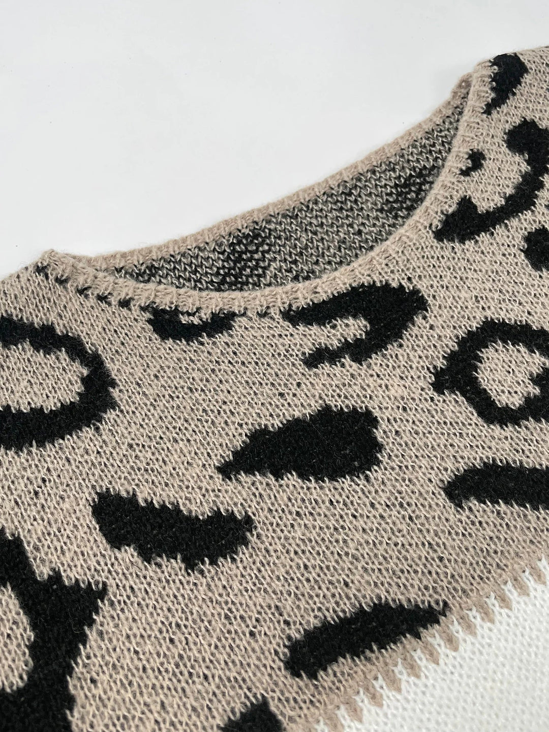 Comfortable Leopard Print Sweater - Laura-Brown-S-The Livary