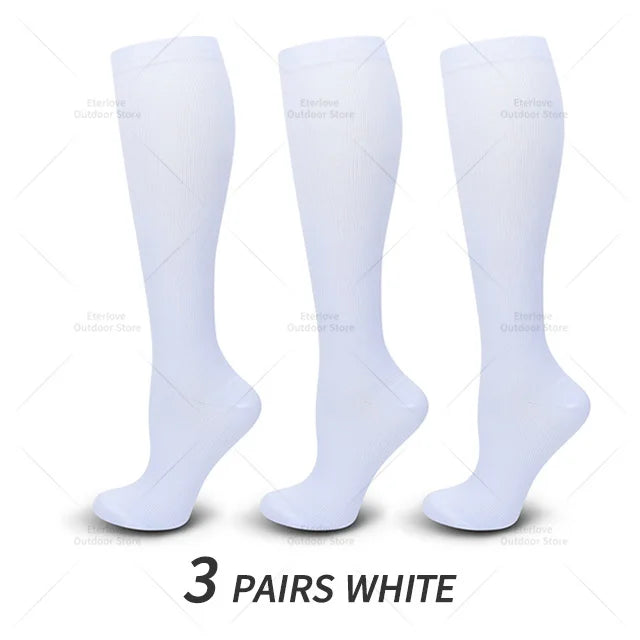 3 Pairs of Knee-High Compression Socks - FitSupport-3 pairs grey-S-M (2.5-5)-The Livary