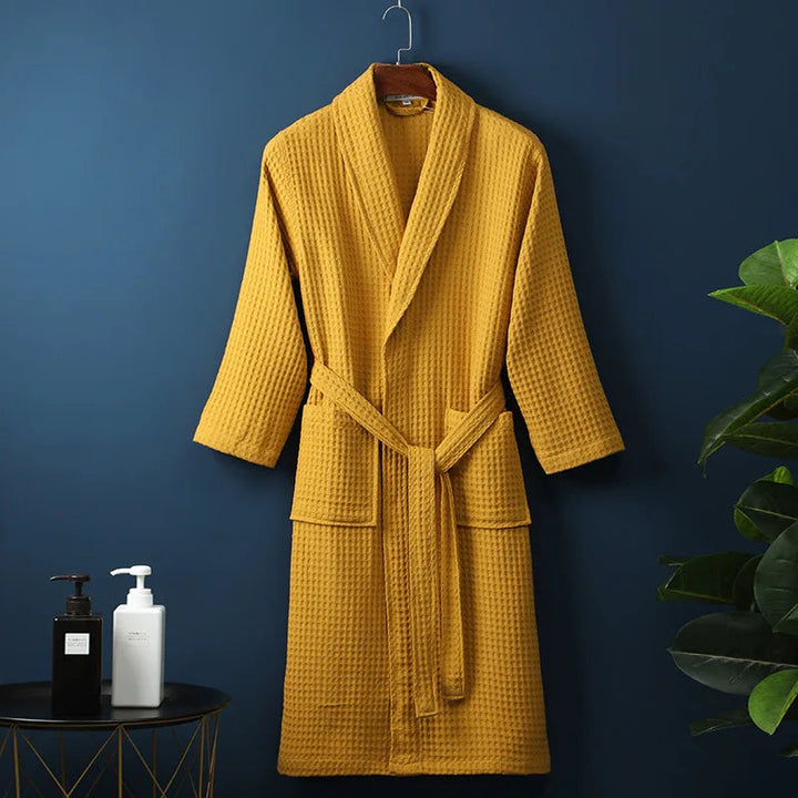 Soft Cotton Bathrobe for Comfort & Relaxation - Robin-Yellow-M-The Livary