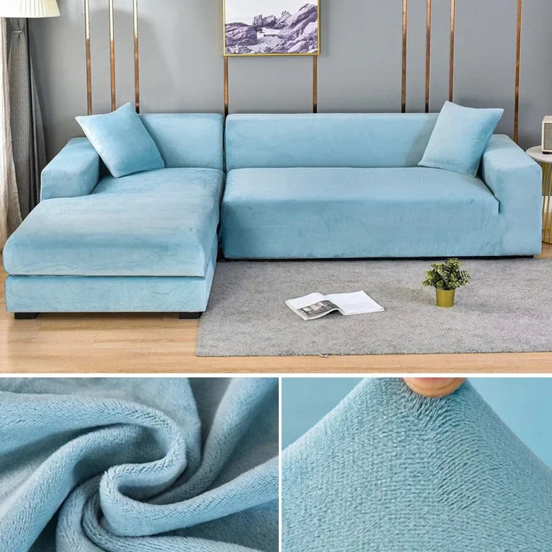 Stretch Velvet Sofa Cover with Luxury Finish - Sofina-Pink-1 Zit (90-140CM)-The Livary