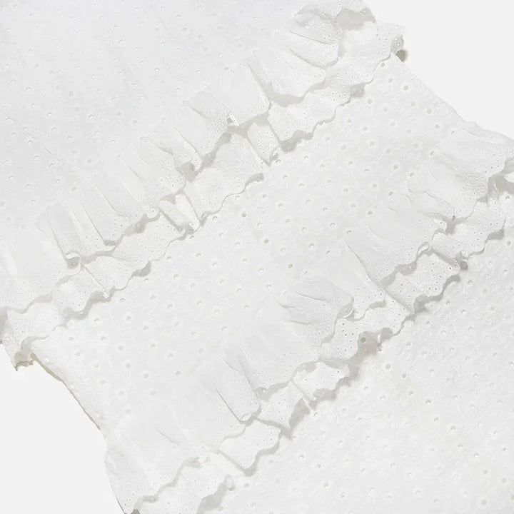 Stylish Embroidered Camisole Maxi Dress in White - Alina-XS-The Livary