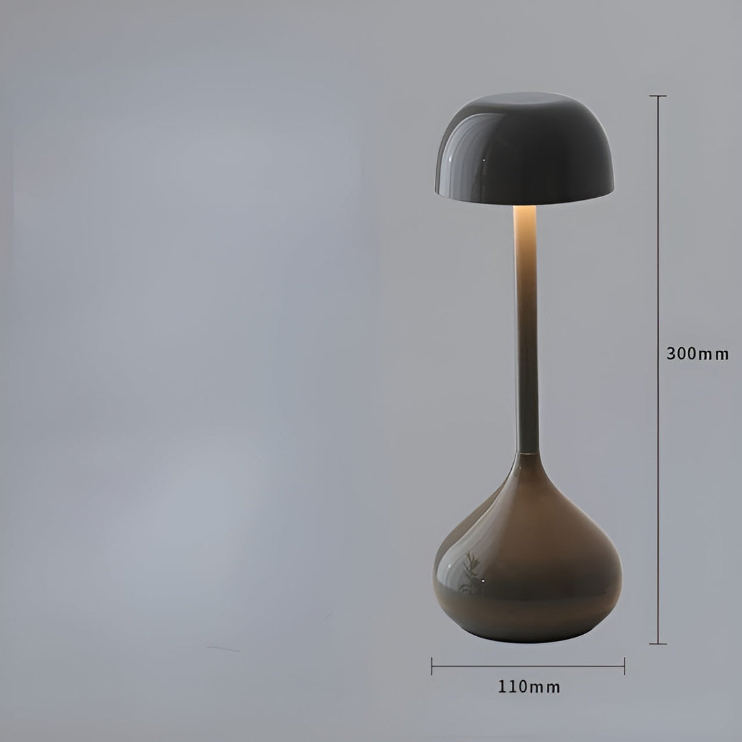 Wireless Dimmable Mushroom Table Lamp - GlowMush-Grey Gloss-The Livary