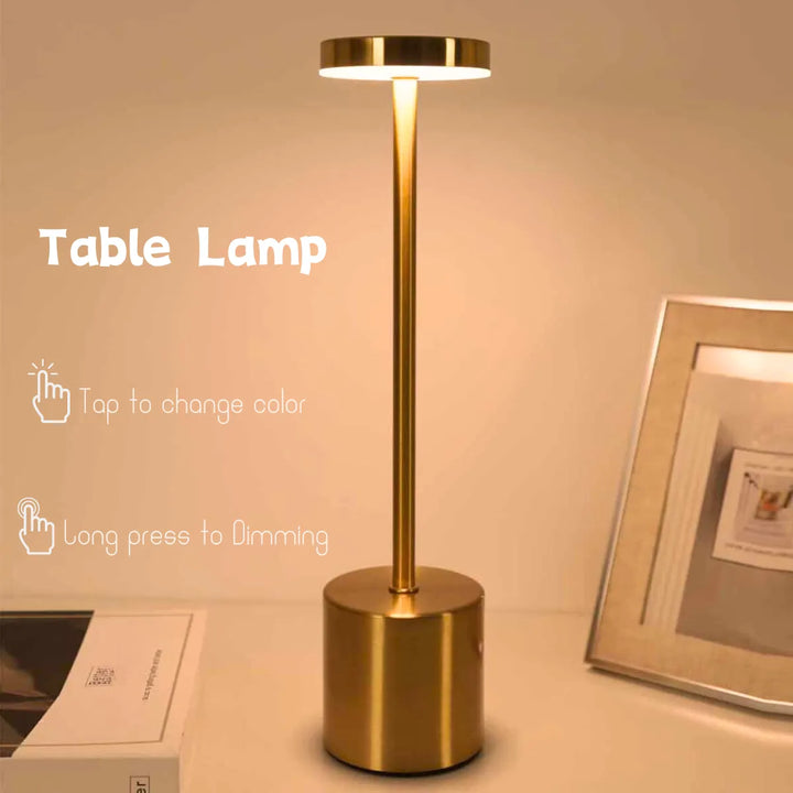 Wireless Metal LED Table Lamp - LumiMetal-White-The Livary