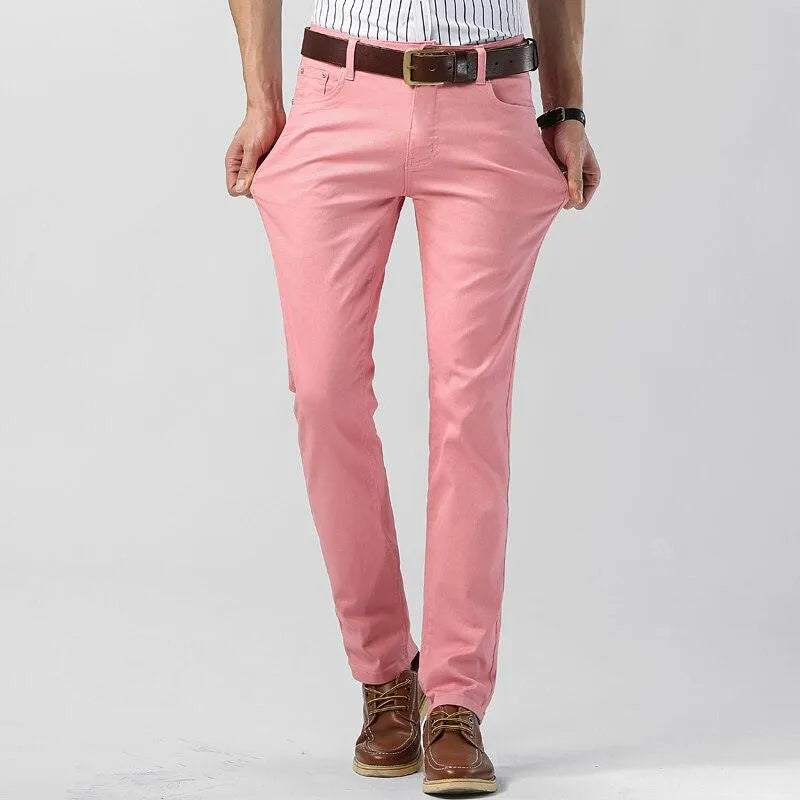 Coloured Trousers for Men – Milan-Pink-28-The Livary