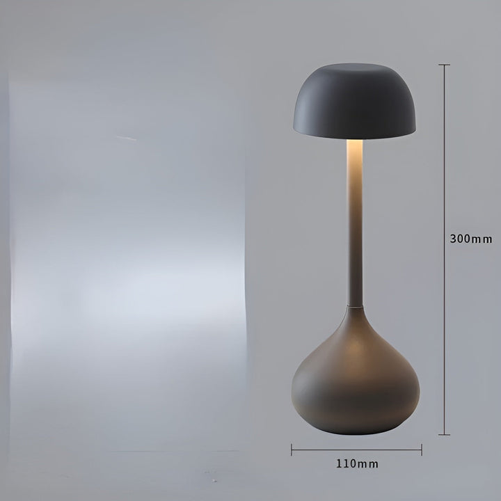 Wireless Dimmable Mushroom Table Lamp - GlowMush-Grey Matte-The Livary