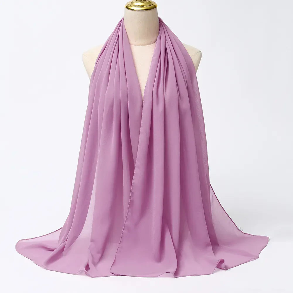 Chiffon Hijab Scarf – Leilani-Purple-The Livary