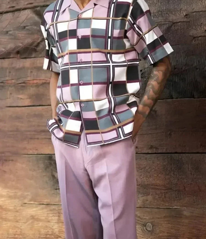 Trendy Harajuku two-piece set with 3D print for men – Kenji-Multicolored-S-The Livary
