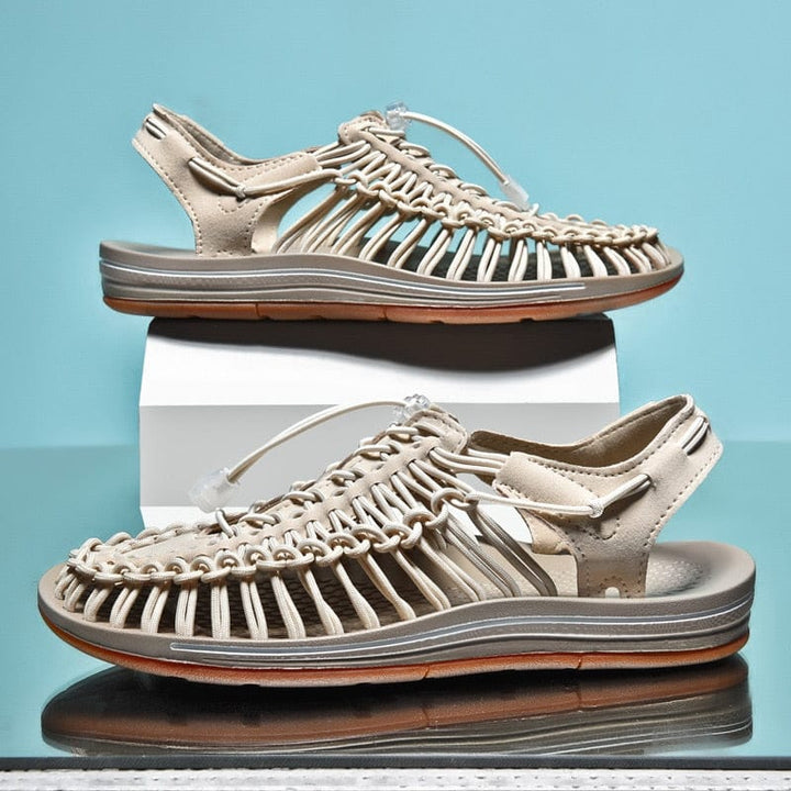 Comfortable and stylish summer sandals – Lioris-Grey Pink-3-The Livary