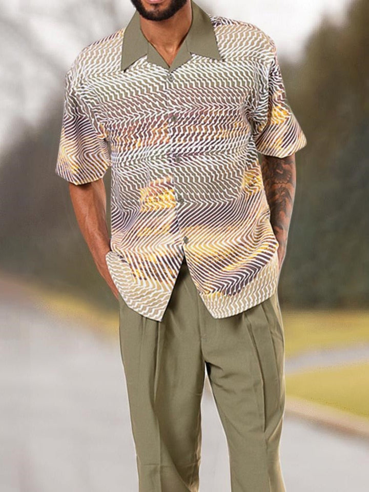 Stylish men's two-piece set for warm days - summer classic-Set D-S-The Livary