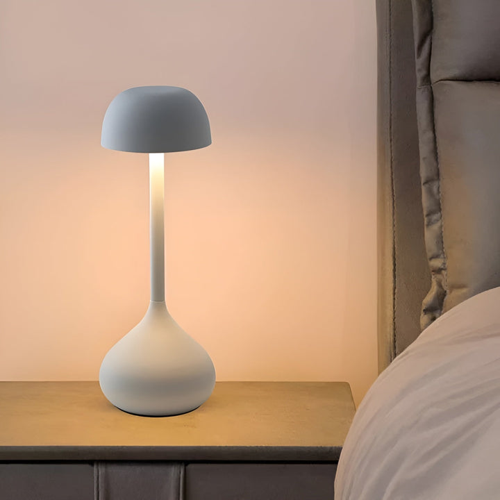 Wireless Dimmable Mushroom Table Lamp - GlowMush-White Mat-The Livary