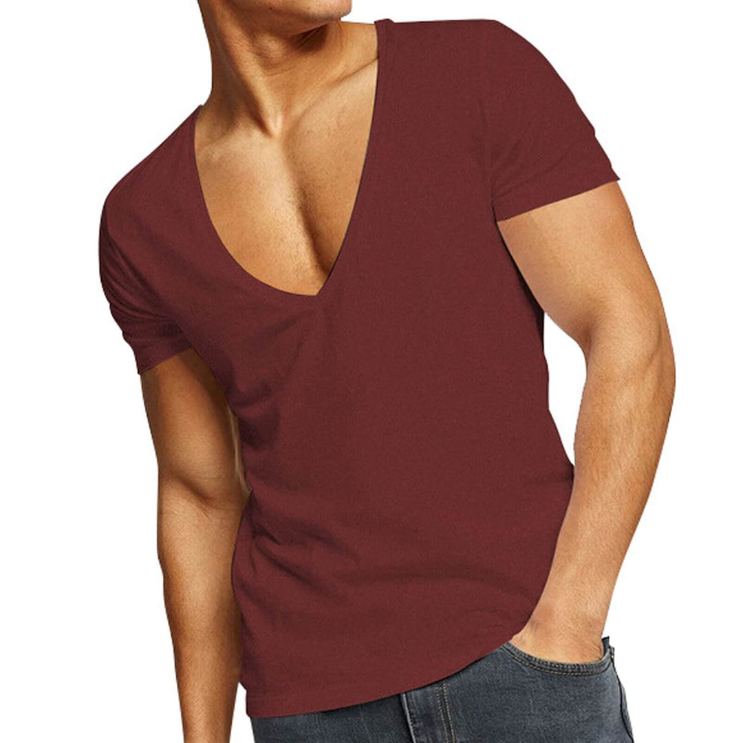 Casual & Figure-hugging Men's V-neck T-shirt – Jonas-Black-S-The Livary