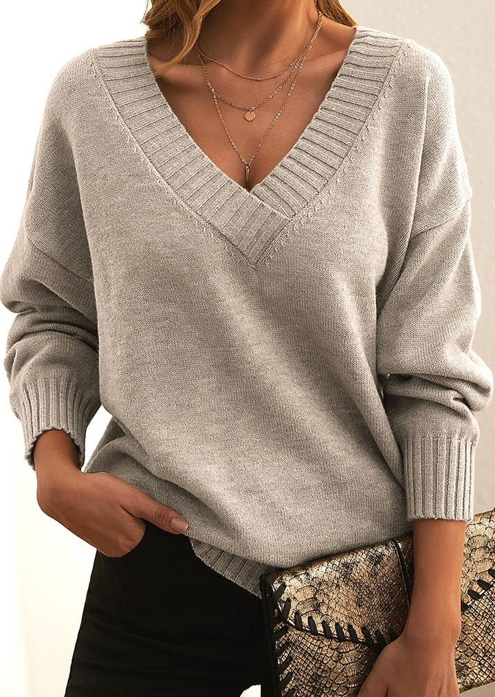 Stylish Cashmere Sweater for Women - Elara-Beige-S-The Livary