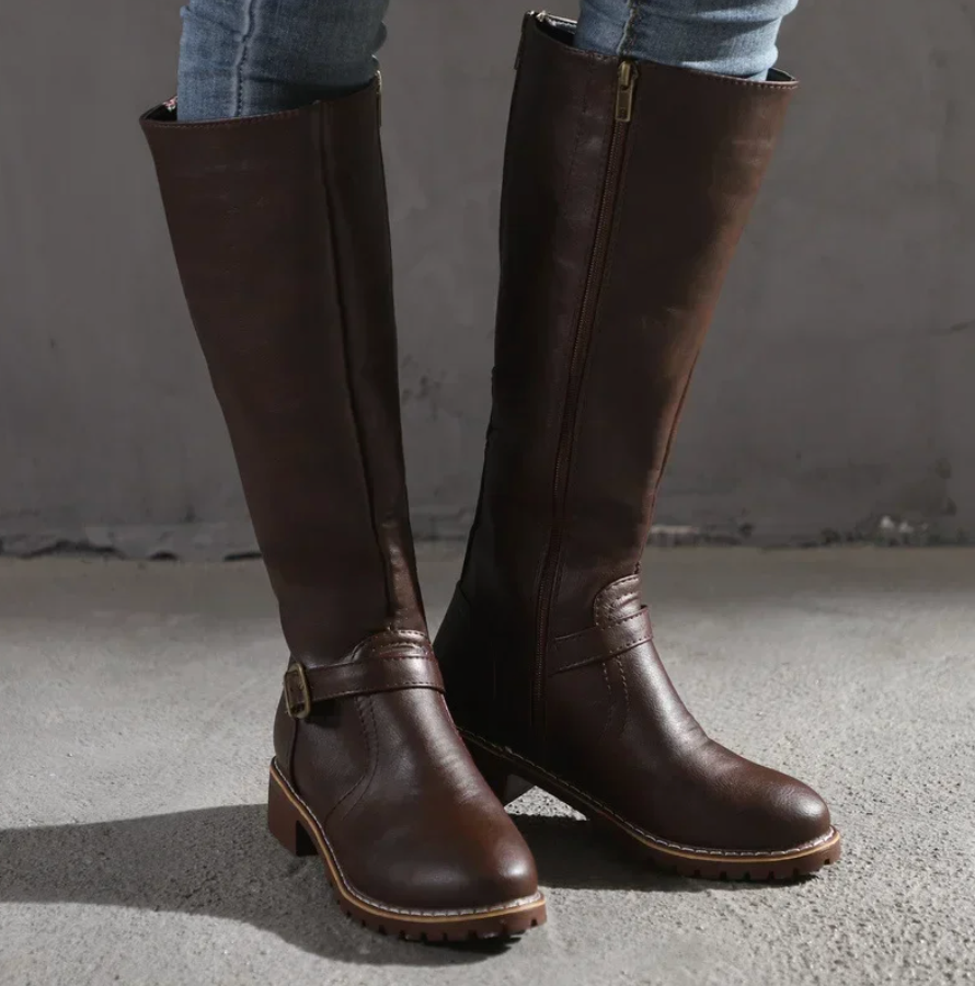 Trendy Ladies Boots - Emma-Dark brown-3.5-The Livary