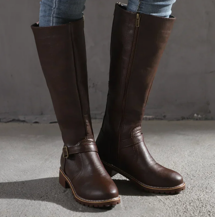 Trendy Ladies Boots - Emma-Dark brown-3.5-The Livary