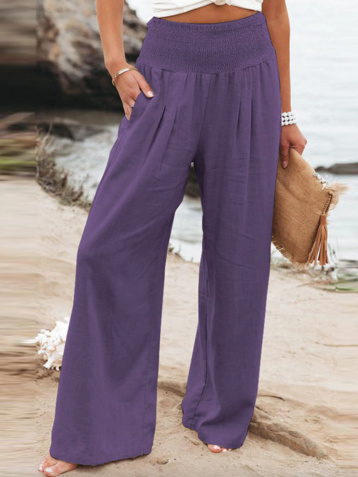 Loose Fit Trousers - BreezeEase-Purple-32-34-The Livary