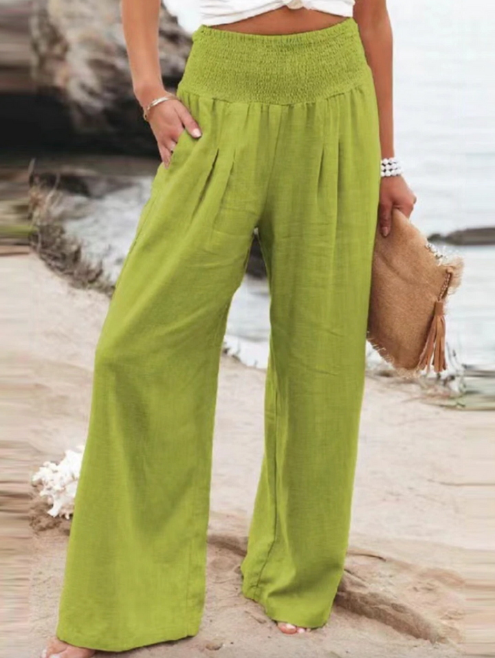 Loose Fit Trousers - BreezeEase-Green-32-34-The Livary