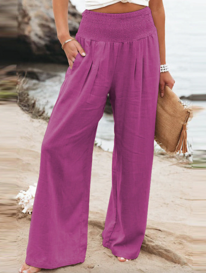 Loose Fit Trousers - BreezeEase-Pink-32-34-The Livary