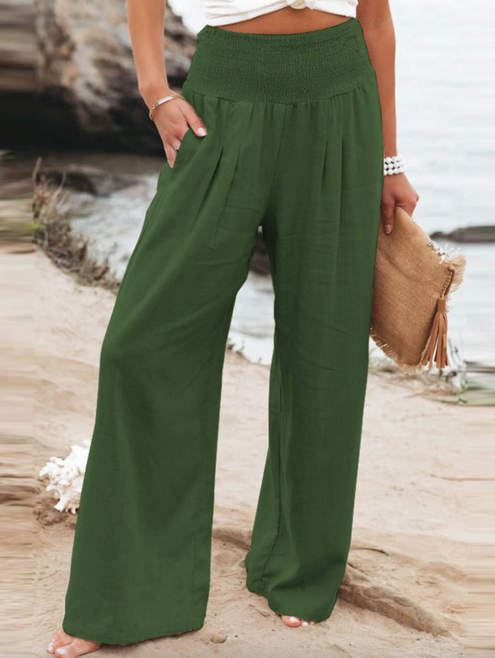 Loose Fit Trousers - BreezeEase-Dark green-32-34-The Livary