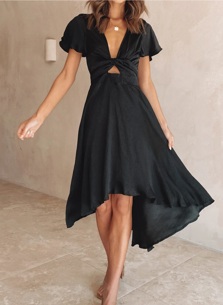 Elegant summer dress – Amira-Black-S-The Livary