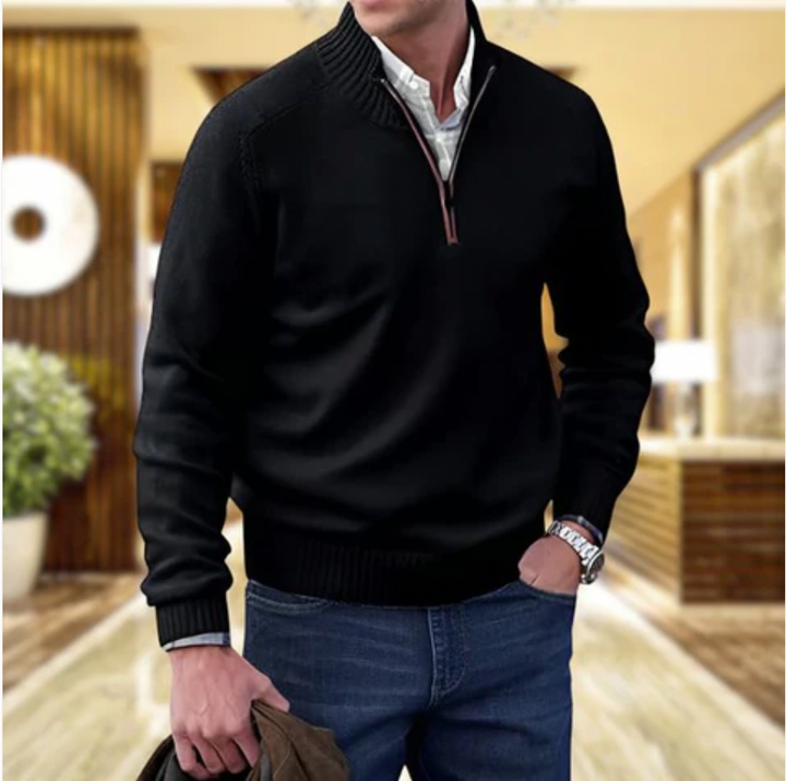 Cashmere Jumper with Zip - Mason