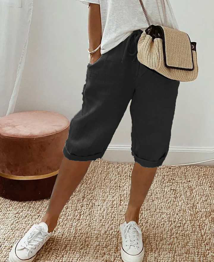 Cotton Ladies' Shorts - BreezeFlow-Black-S-The Livary