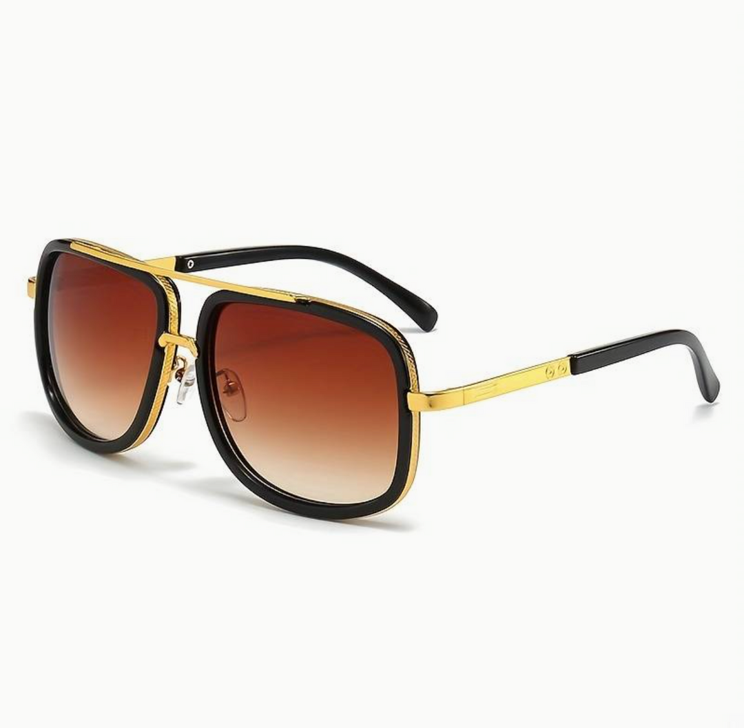 Stylish unisex sunglasses with an elegant finish – SunEdge Flair-Brown-The Livary