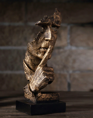 Abstract Golden Sculpture – Soren-Silent-The Livary