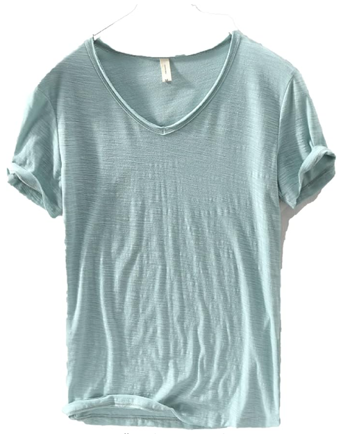Men's V-Neck Linen Shirt – Luca-Light green-M-The Livary
