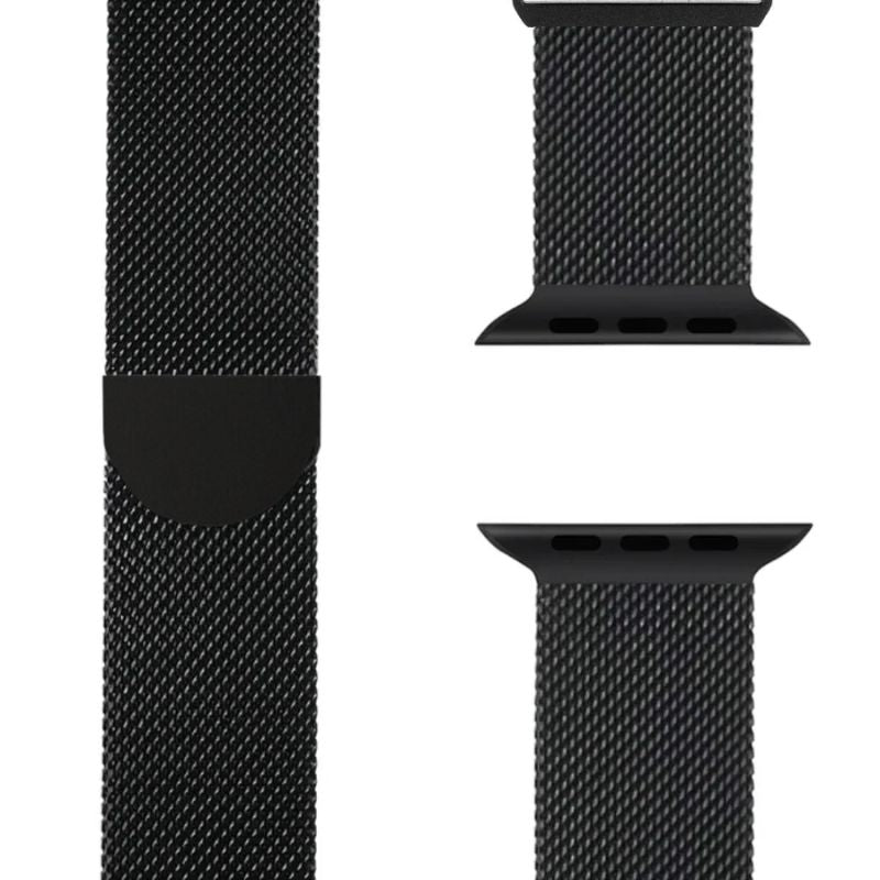 Milanese Apple Watch Band – SteelFlex-38mm | 40mm | 41mm | 42mm-Black-The Livary