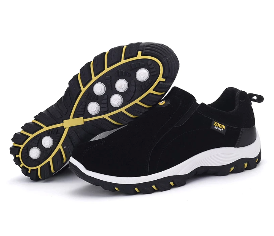 Premium Orthopaedic Hiking Shoes for Men - PathMaster-Black-5.0-The Livary