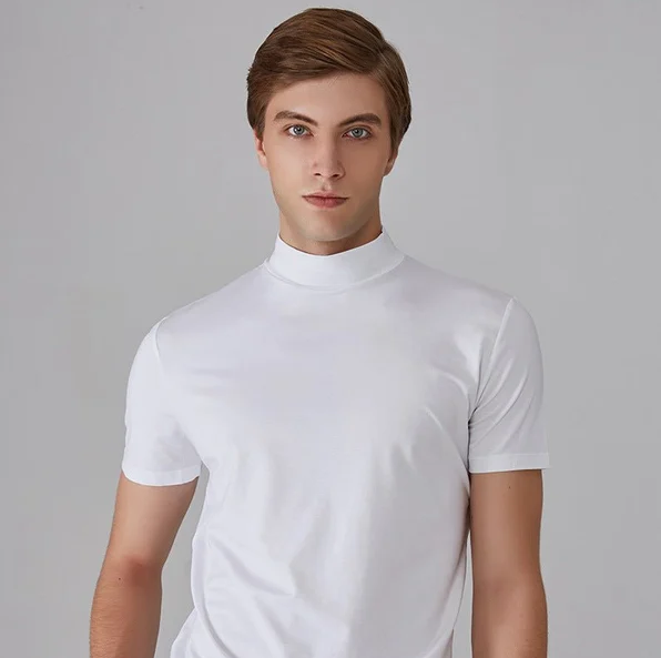 Function shirt with turtleneck for men – Adrian-White-S-The Livary