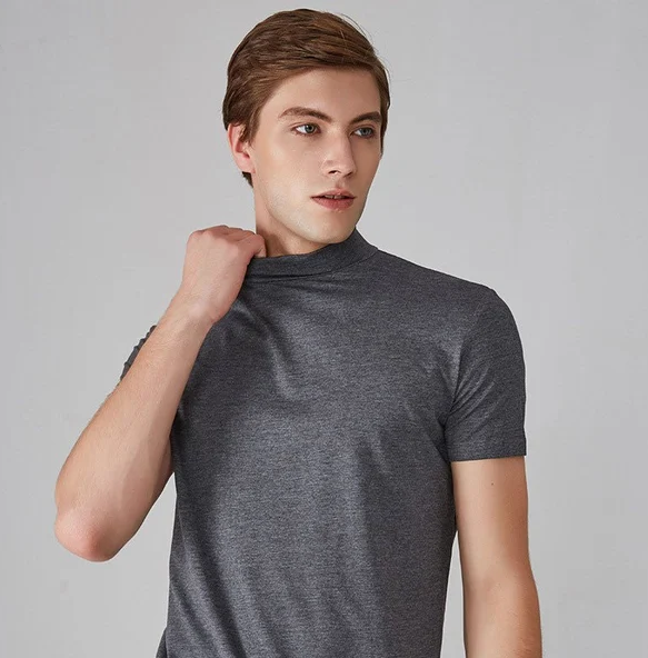 Function shirt with turtleneck for men – Adrian-White-S-The Livary