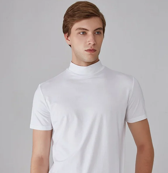 Function shirt with turtleneck for men – Adrian-White-S-The Livary