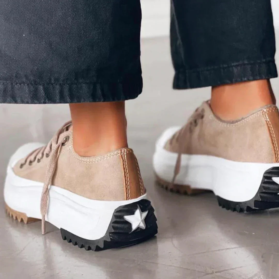 Stylish Platform Sneakers for Women - Arlette-Brown-2.5-The Livary