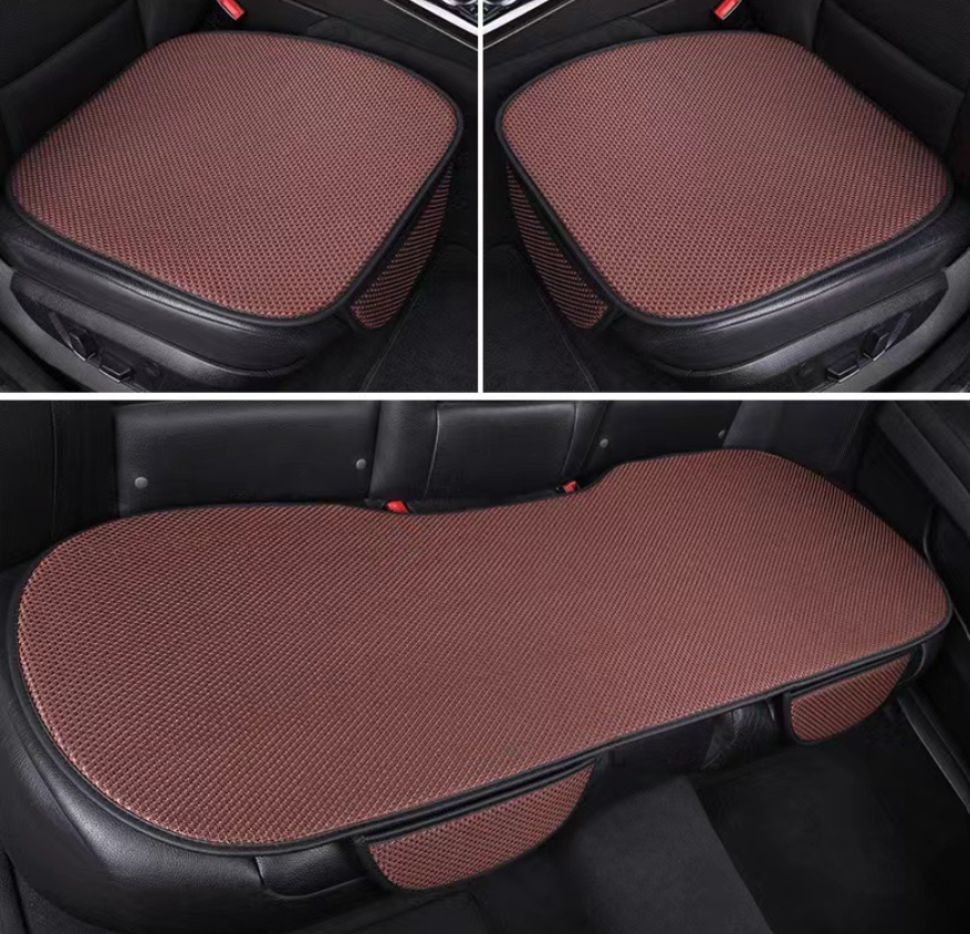 3-Piece Anti-Slip Car Seat Covers with Massage Effect – CoolRide-Brown-The Livary