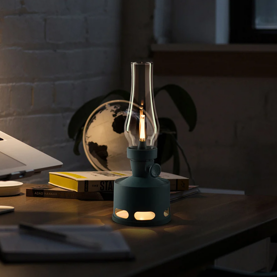 Rechargeable Vintage LED Lantern - LumaLantern-Green-The Livary
