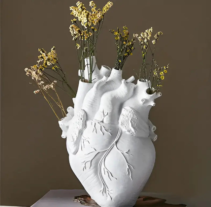 Greek Inspired Heart-Shaped Vase - Elena-White-The Livary