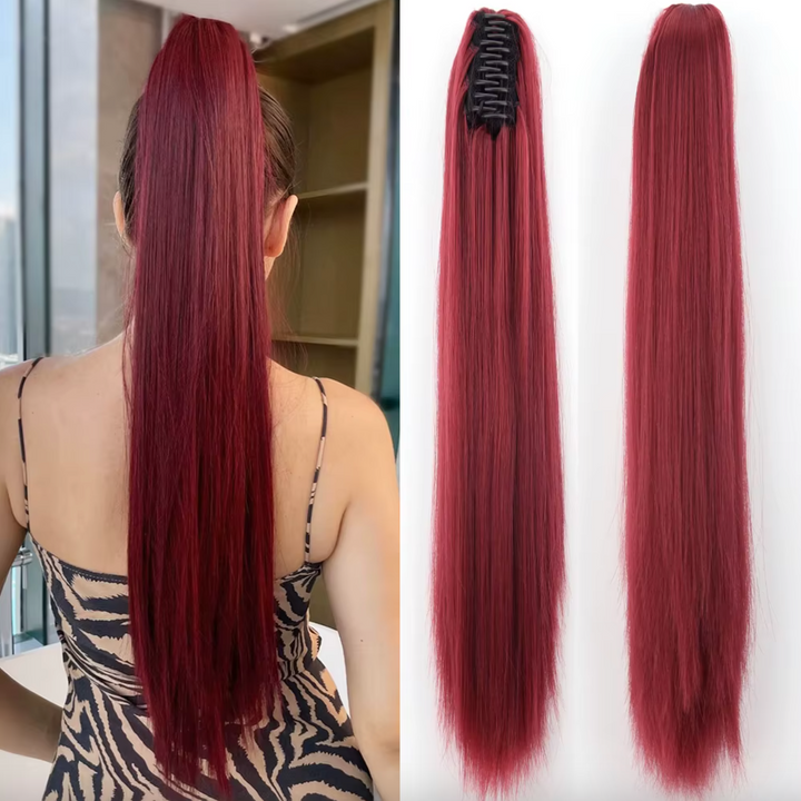 Hair extension Ponytail 21.7 inches – Veloura-Style-Red-The Livary