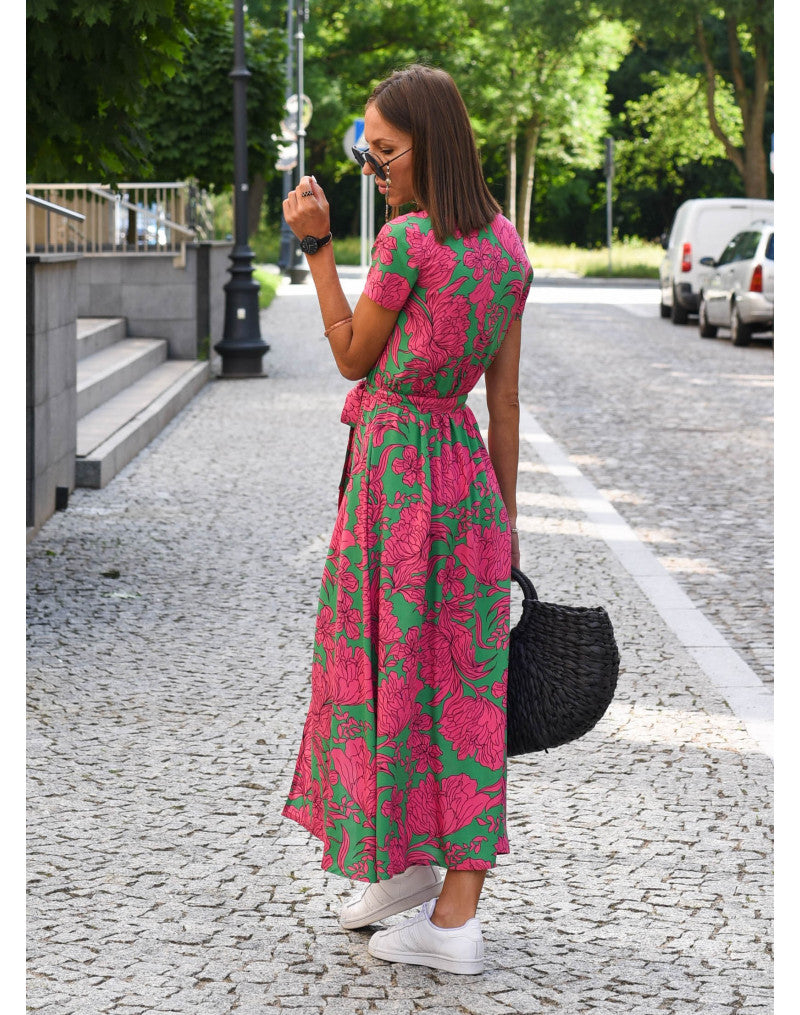 Comfortable Summer Dress - Lina-Pink-S-The Livary