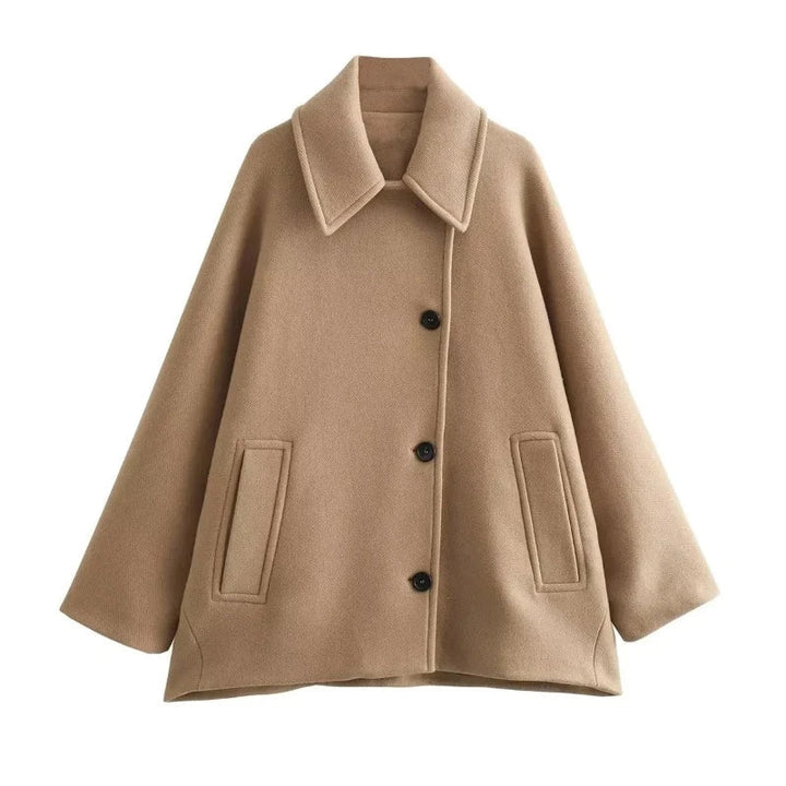 Oversized Women's Winter Coat - Mila-Beige-XS-The Livary