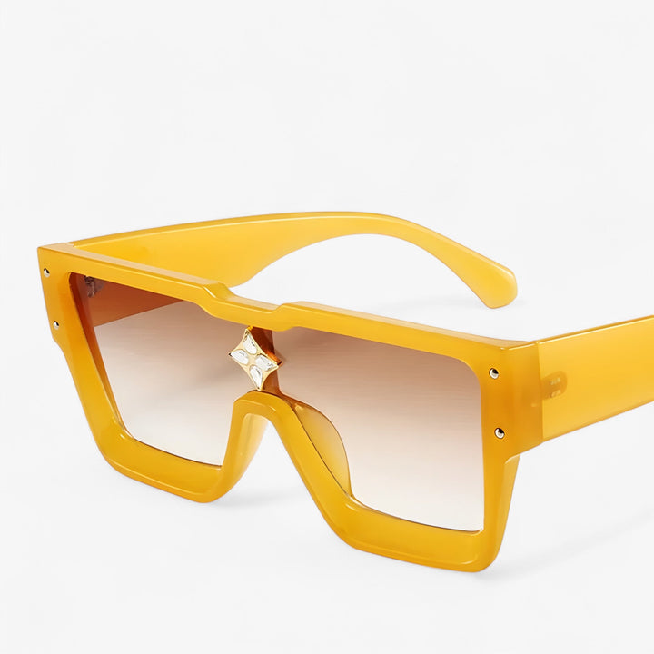 Mirrored Punk Sunglasses – Revik-Yellow Brown-The Livary
