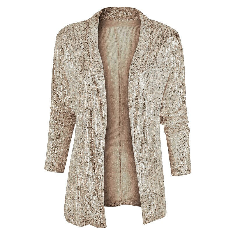Glitter Sequins Vest - Sophia-Gold-S-The Livary
