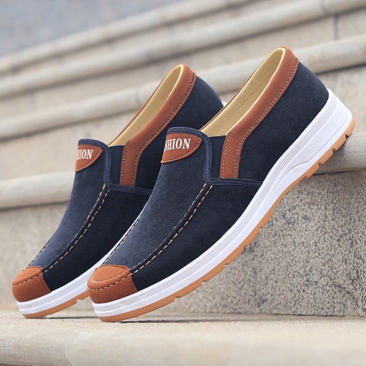 Men's Slip-On Canvas Shoes – Matteo-Blue-6-The Livary