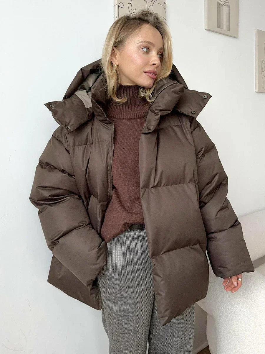 Quilted Winter Coat for Women - Elyssa-Brown-S-The Livary