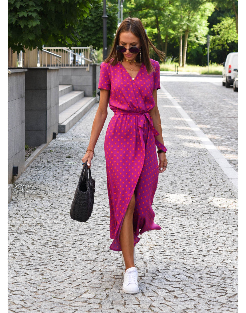 Comfortable Summer Dress - Lina-Pink-S-The Livary