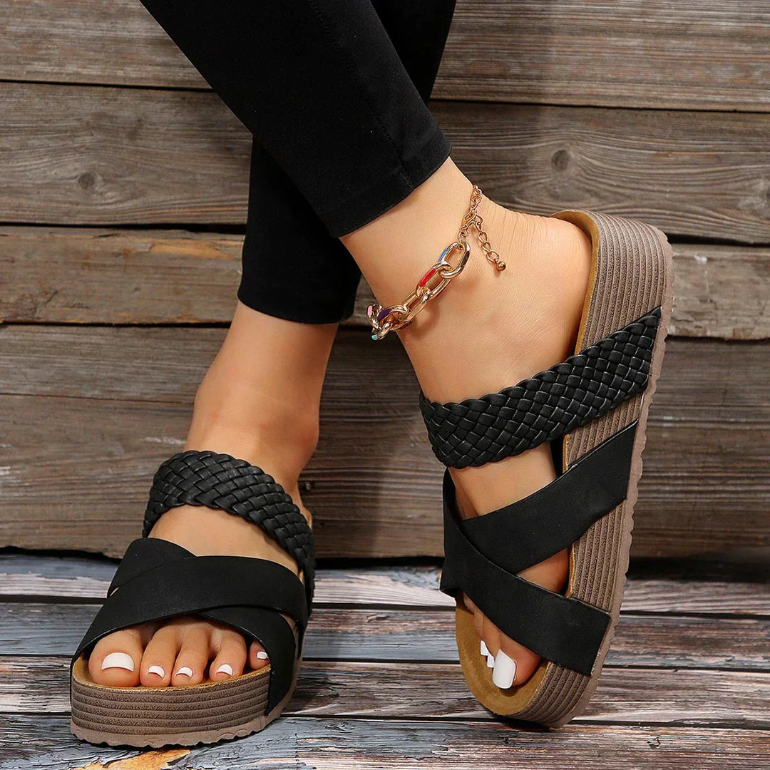 Fashionable Orthopaedic Sandals - Lena-Black-2.5-The Livary