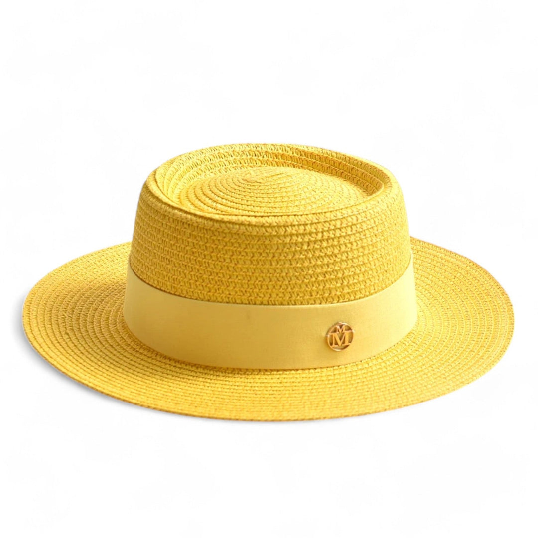 Elegant women's straw hat – Soleil-Yellow-The Livary